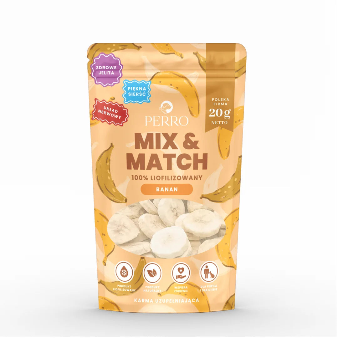 Mix & Match Banan Liofilizowany 20g przysmak dla psa i kota