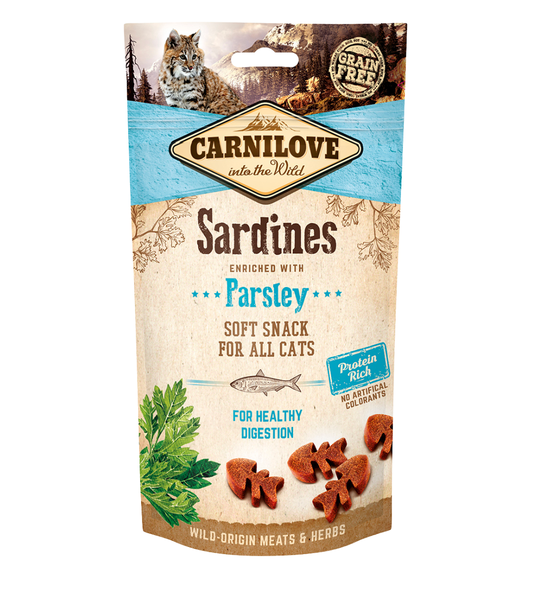 Carnilove Semi Moist Snack sardynki pietruszka przysmak dla kota 50g