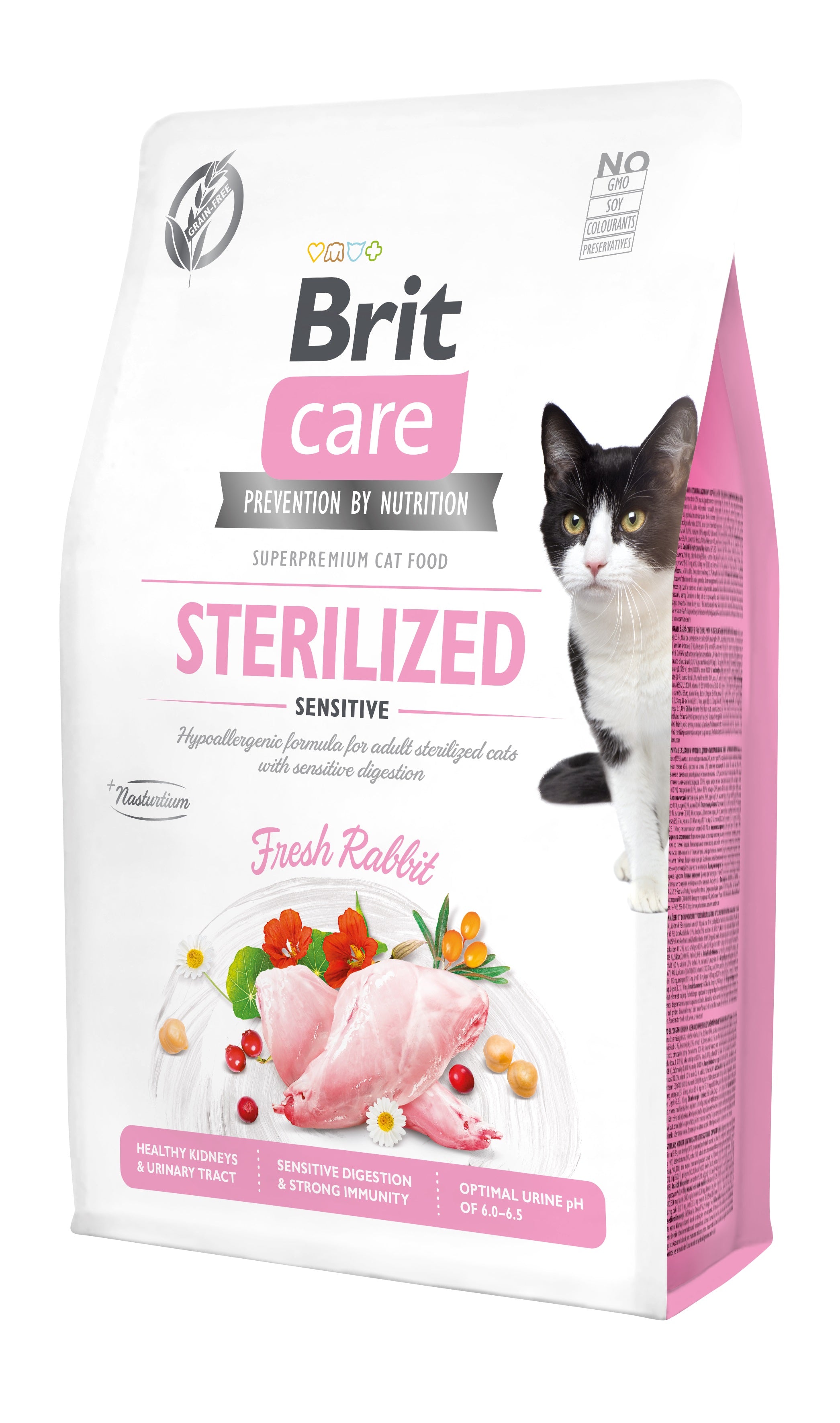 Brit Care Cat Grain-Free Sterilized Sensitive Królik 2 kg