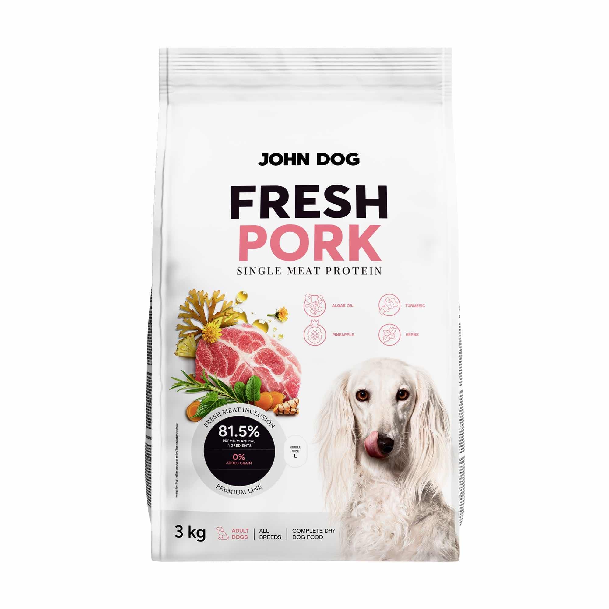 John Dog Fresh Wieprzowina Monobiałkowa Karma Sucha dla Psa