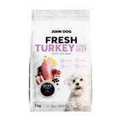 Karma sucha dla psa Indyk i wołowina John Dog Fresh 3kg