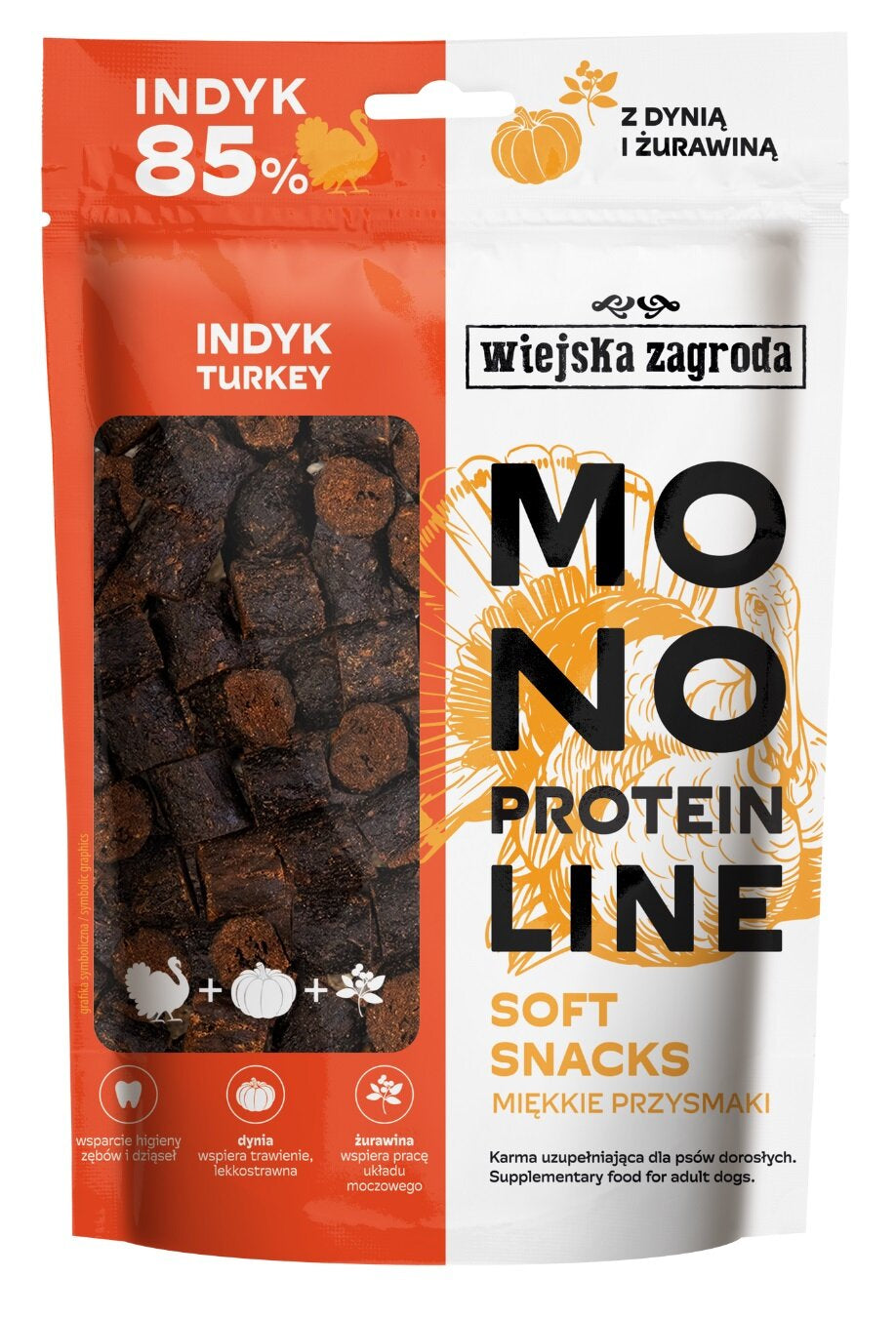 Wiejska Zagroda Soft Snacks Indyk 115g przysmak dla psa