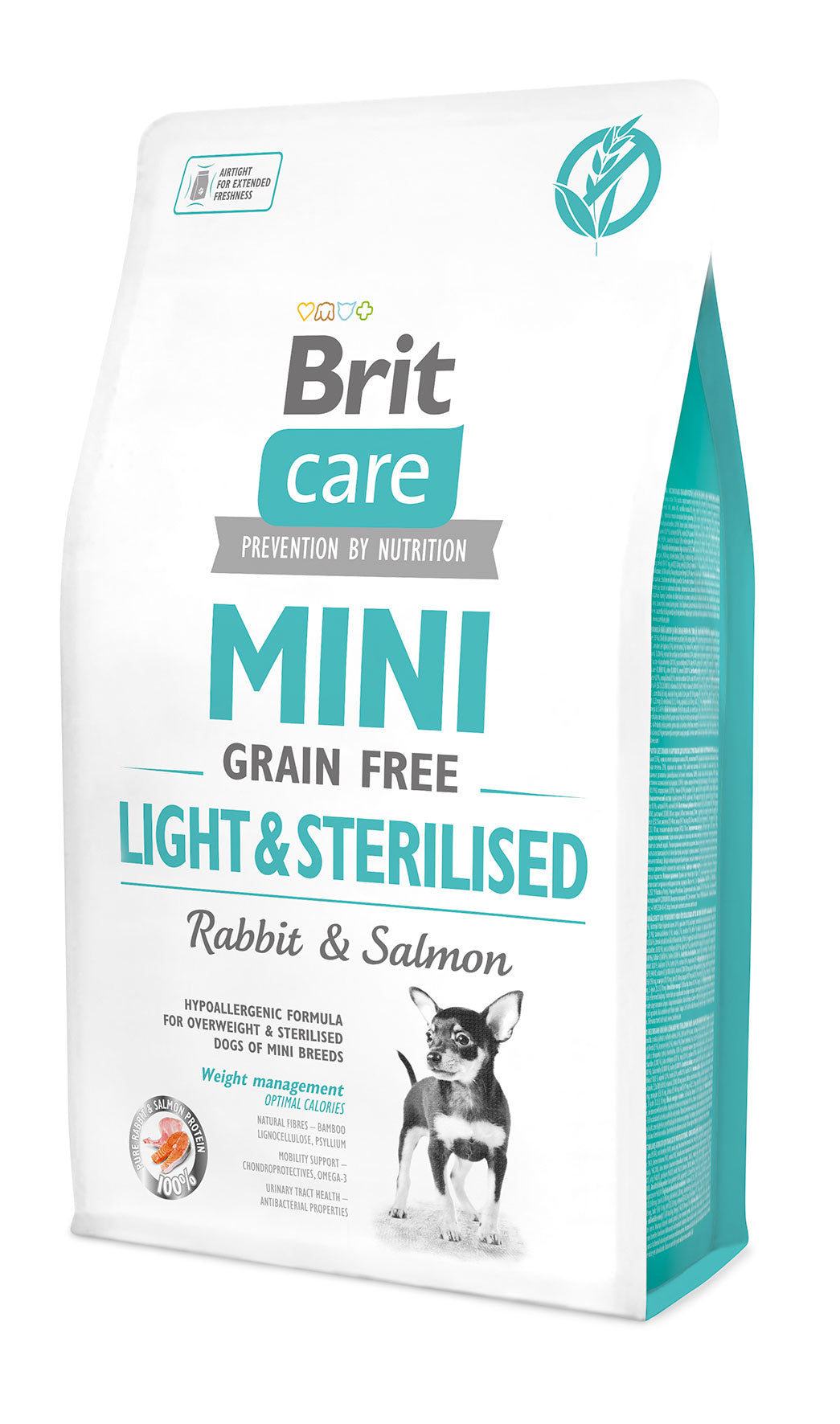 Brit Care Mini Grain-Free Light Sterilised Królik Łosoś