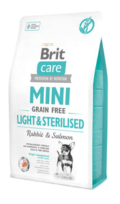 Brit Care Mini Grain-Free Light Sterilised Królik Łosoś