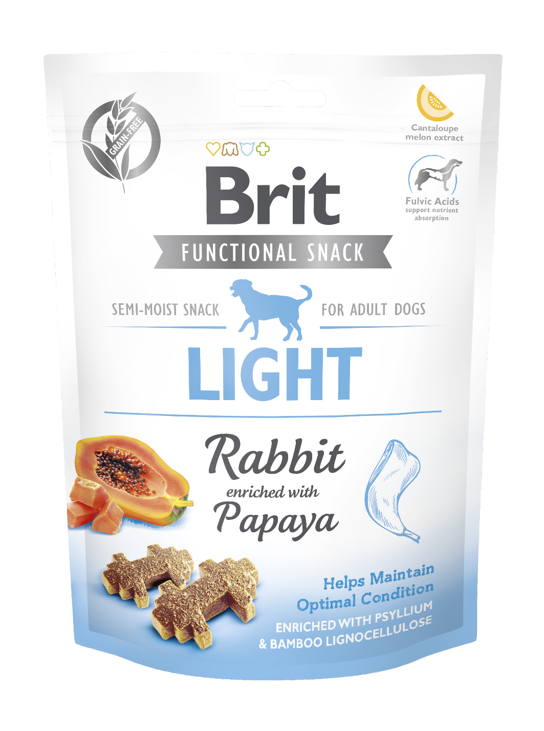 Brit Care Functional Snack Light królik papaja 150g