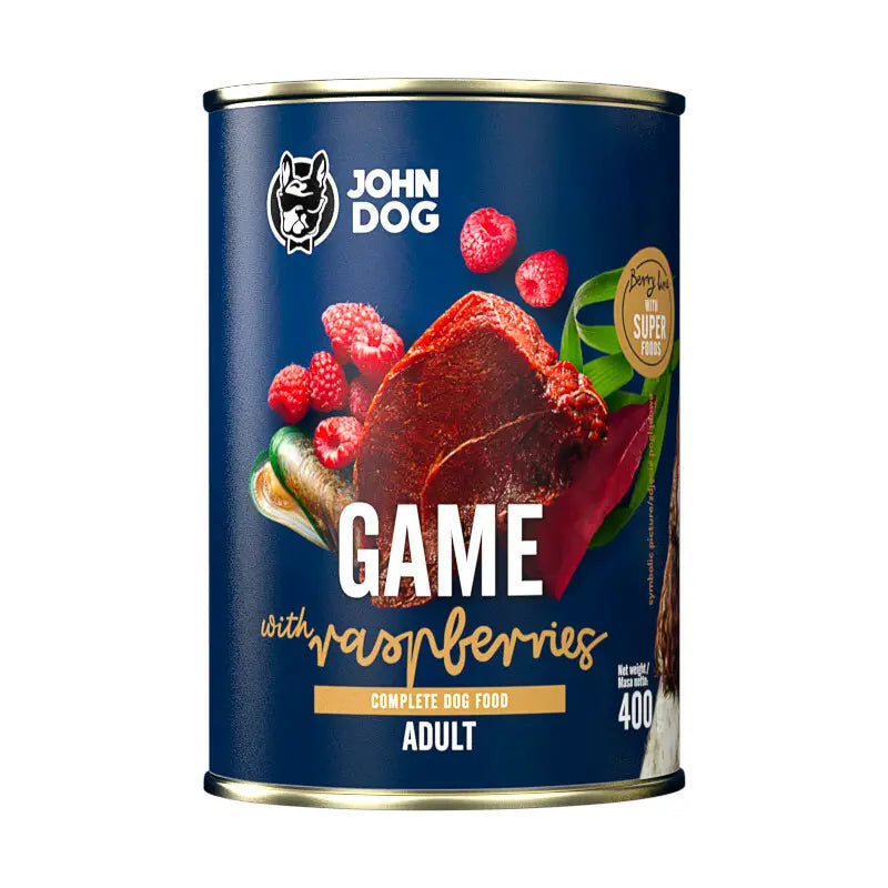 John Dog Berry Line dziczyzna z malinami mokra karma dla psa