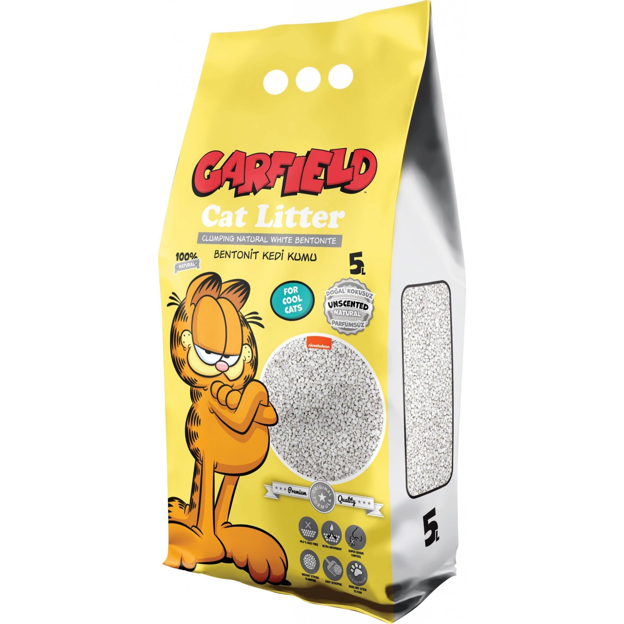 Garfield żwirek bentonitowy naturalny 5L