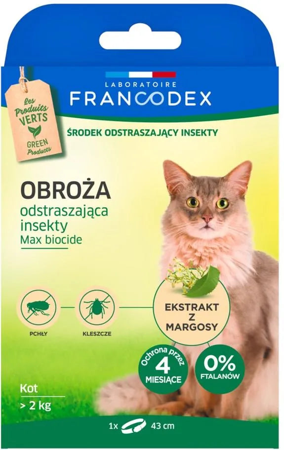 Francodex Obroża przeciw pchłom dla kota 43 cm