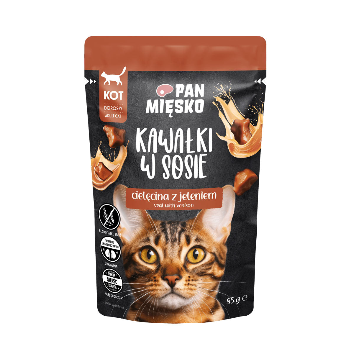 Pan Mięsko Cielęcina z Jeleniem 85 g Karma Mokra dla Kota
