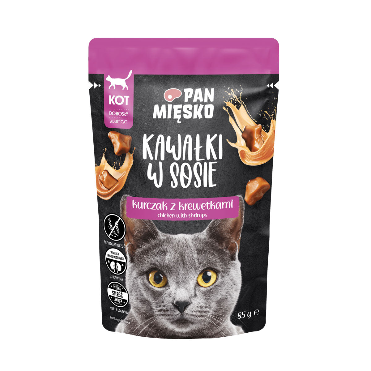 Pan Mięsko Kurczak z Krewetkami 85 g Karma Mokra dla Kota