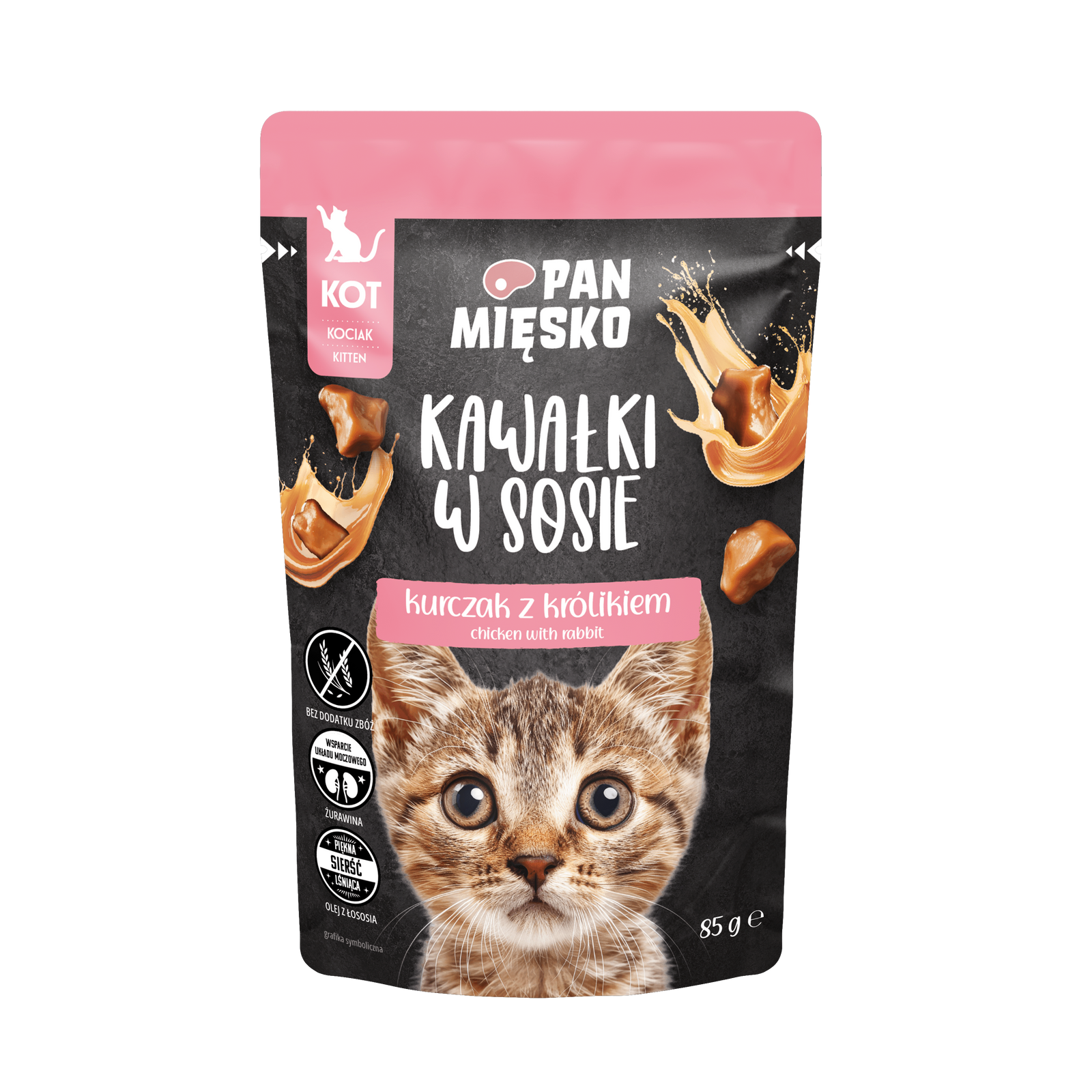 Pan Mięsko Kociak Kurczak z Królikiem 85 g Karma Mokra