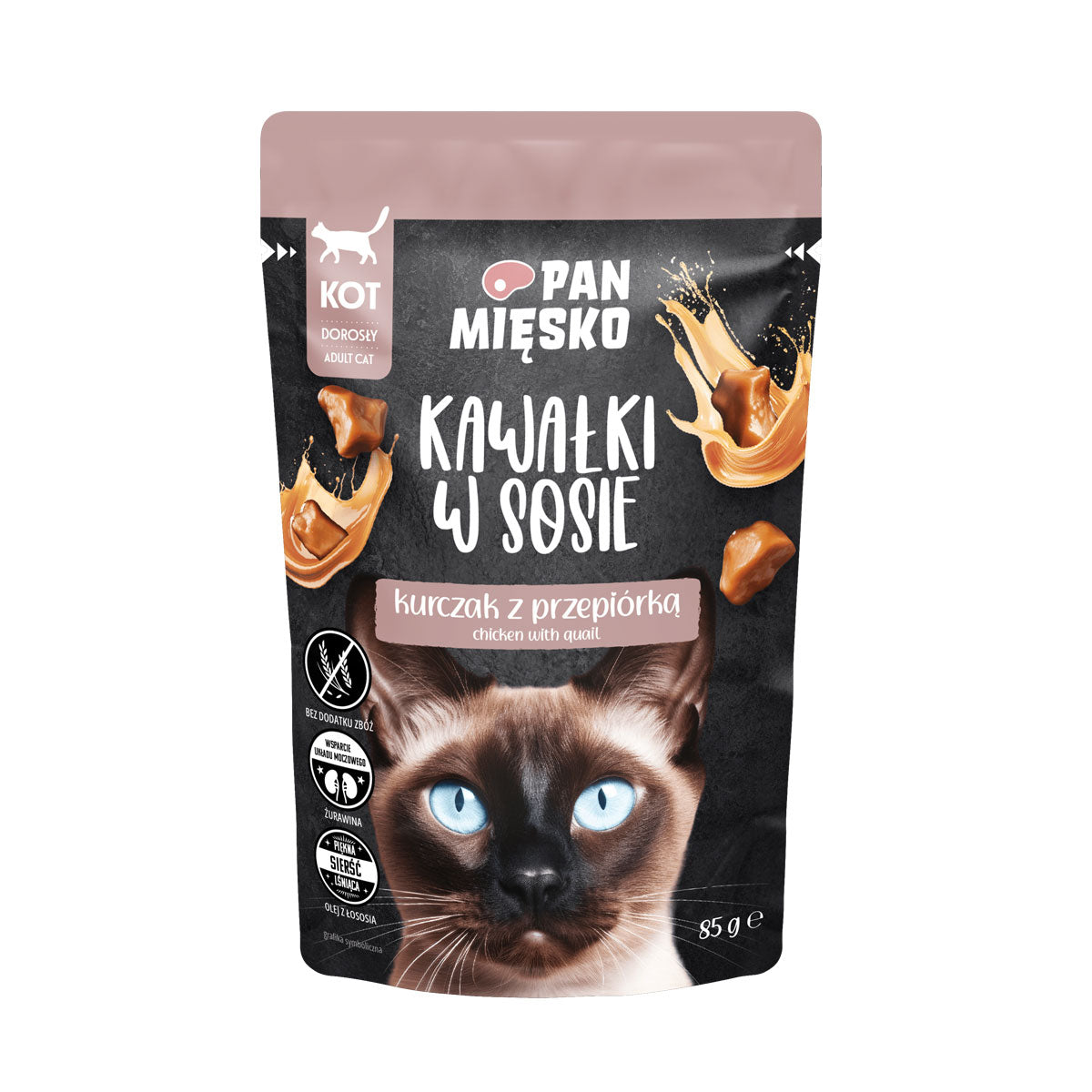 Pan Mięsko Kurczak z Przepiórką 85 g Karma Mokra dla Kota