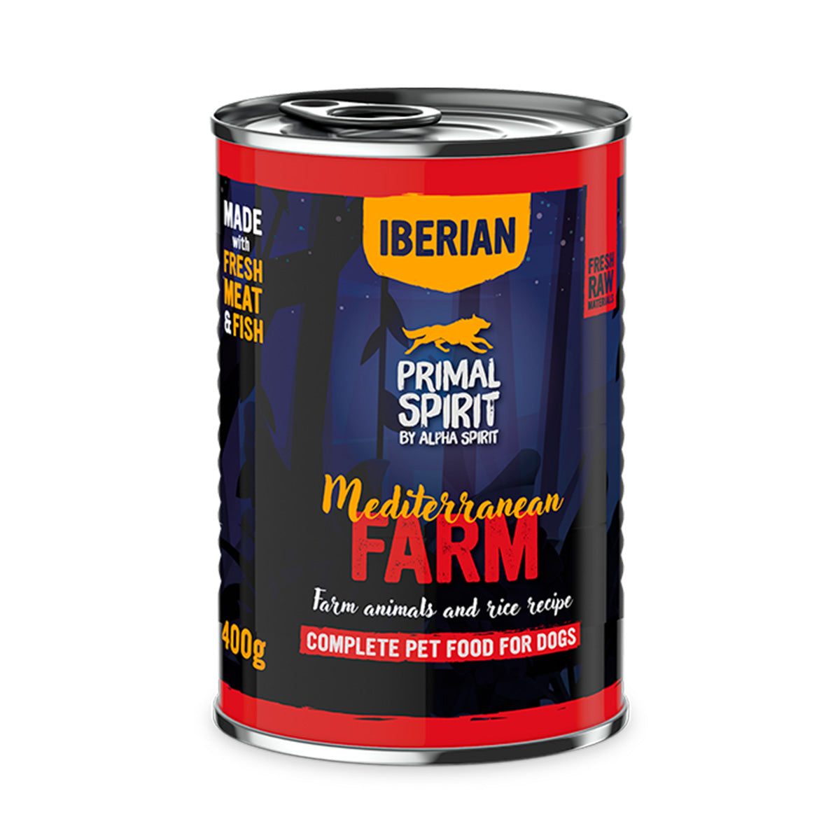 Primal Spirit Iberian Mediterranean Farm 400g – mokra karma dla psa