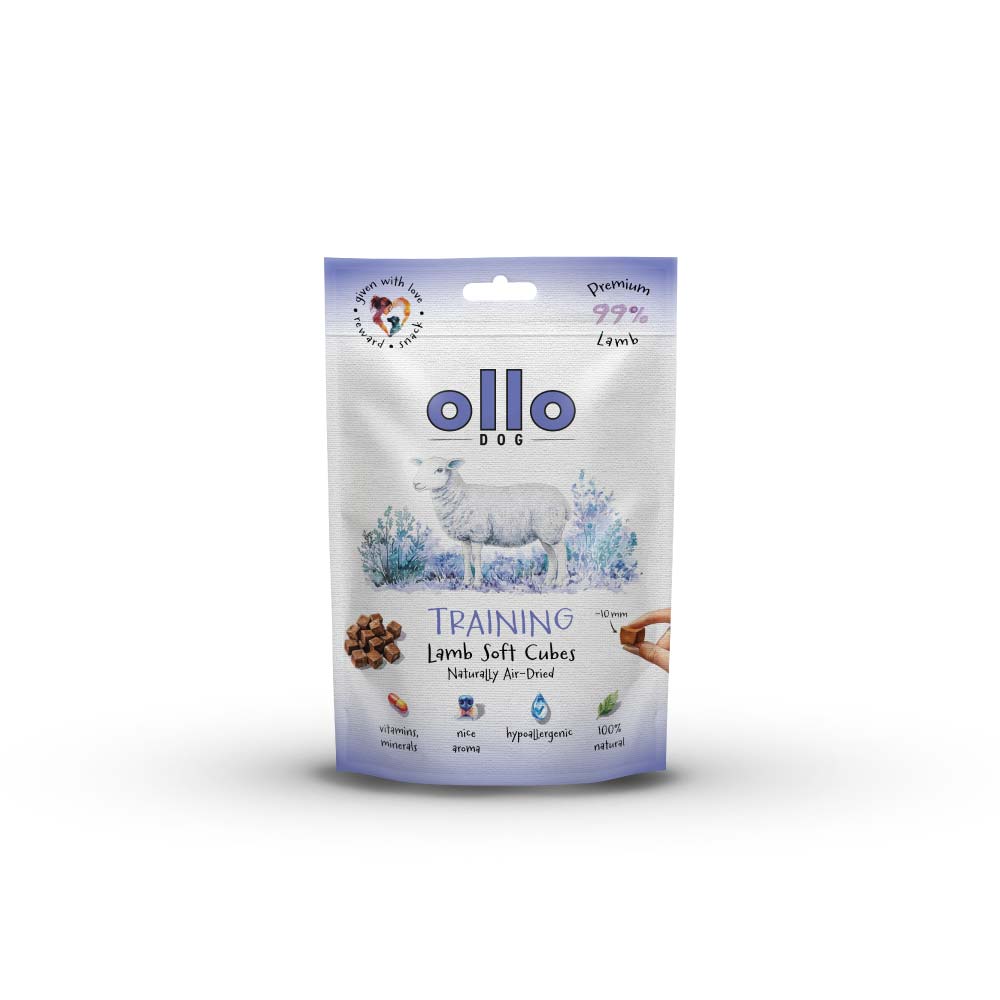 OLLO Air-Dried Lamb Soft Cubes 80g przysmaki treningowe dla psa